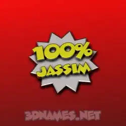 jassim in 100 Percent style - 3D name wallpaper