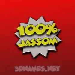 jassom in 100 Percent style - 3D name wallpaper