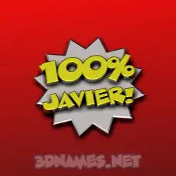javier in 100 Percent style - 3D name wallpaper