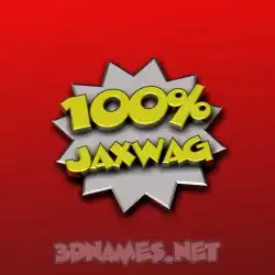 jaxwag in 100 Percent style - 3D name wallpaper