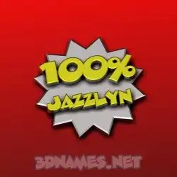 jazzlyn in 100 Percent style - 3D name wallpaper