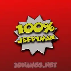 jeffyman in 100 Percent style - 3D name wallpaper
