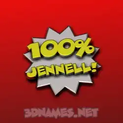jennell in 100 Percent style - 3D name wallpaper