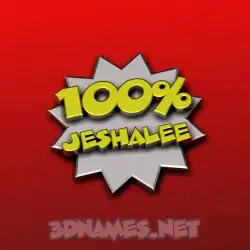 jeshalee in 100 Percent style - 3D name wallpaper