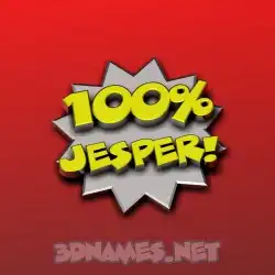 jesper in 100 Percent style - 3D name wallpaper
