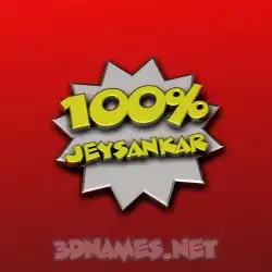jeysankar in 100 Percent style - 3D name wallpaper