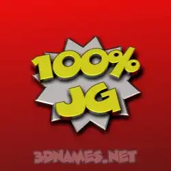 jg in 100 Percent style - 3D name wallpaper