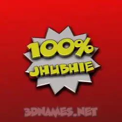 jhubhie in 100 Percent style - 3D name wallpaper