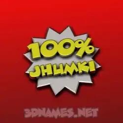 jhumki in 100 Percent style - 3D name wallpaper