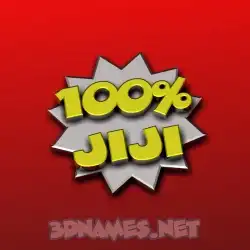 jiji in 100 Percent style - 3D name wallpaper