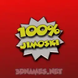 jimoski in 100 Percent style - 3D name wallpaper