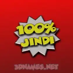 jindi in 100 Percent style - 3D name wallpaper