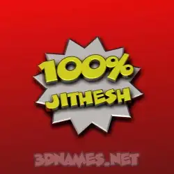 jithesh in 100 Percent style - 3D name wallpaper