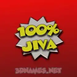 jiva in 100 Percent style - 3D name wallpaper