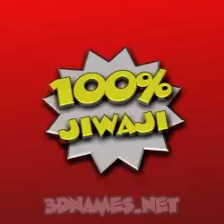 jiwaji in 100 Percent style - 3D name wallpaper