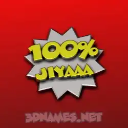 jiyaaa in 100 Percent style - 3D name wallpaper