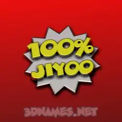 jiyoo in 100 Percent style - 3D name wallpaper