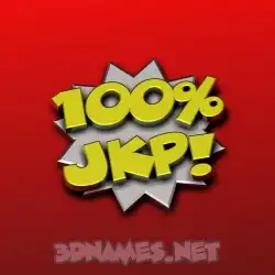 jkp in 100 Percent style - 3D name wallpaper