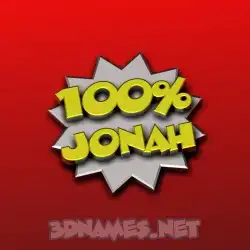 jonah in 100 Percent style - 3D name wallpaper