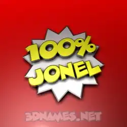 jonel in 100 Percent style - 3D name wallpaper