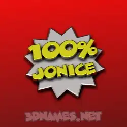 jonice in 100 Percent style - 3D name wallpaper