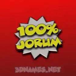 jorum in 100 Percent style - 3D name wallpaper