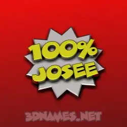 josee in 100 Percent style - 3D name wallpaper