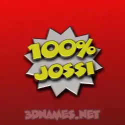 jossi in 100 Percent style - 3D name wallpaper