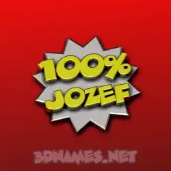 jozef in 100 Percent style - 3D name wallpaper