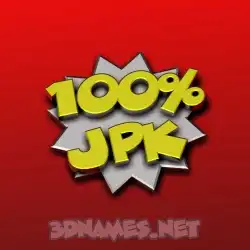 jpk in 100 Percent style - 3D name wallpaper