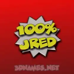 jred in 100 Percent style - 3D name wallpaper