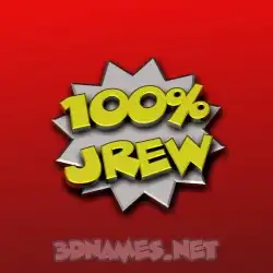 jrew in 100 Percent style - 3D name wallpaper