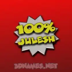 julesh in 100 Percent style - 3D name wallpaper