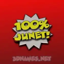 junet in 100 Percent style - 3D name wallpaper