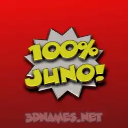 juno in 100 Percent style - 3D name wallpaper