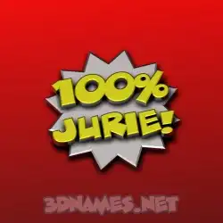 jurie in 100 Percent style - 3D name wallpaper