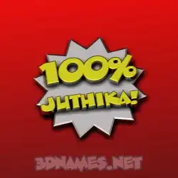 juthika in 100 Percent style - 3D name wallpaper