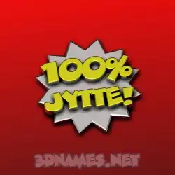 jytte in 100 Percent style - 3D name wallpaper