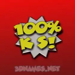 k s in 100 Percent style - 3D name wallpaper