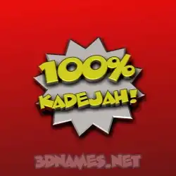 kadejah in 100 Percent style - 3D name wallpaper