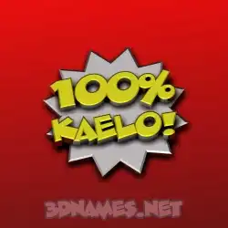 kaelo in 100 Percent style - 3D name wallpaper