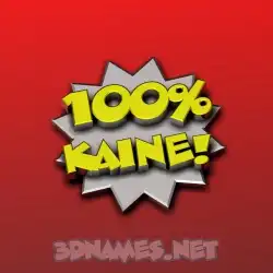kaine in 100 Percent style - 3D name wallpaper