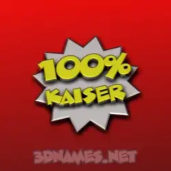kaiser in 100 Percent style - 3D name wallpaper