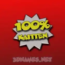 kaitten in 100 Percent style - 3D name wallpaper