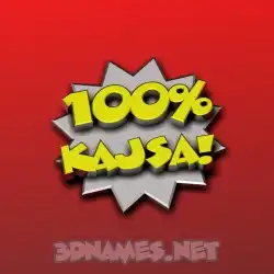 kajsa in 100 Percent style - 3D name wallpaper