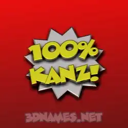 kanz in 100 Percent style - 3D name wallpaper