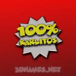 karlitos in 100 Percent style - 3D name wallpaper