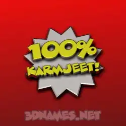 karmjeet in 100 Percent style - 3D name wallpaper