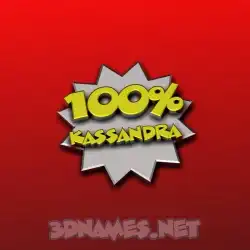 kassandra in 100 Percent style - 3D name wallpaper