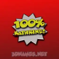 kathrine in 100 Percent style - 3D name wallpaper